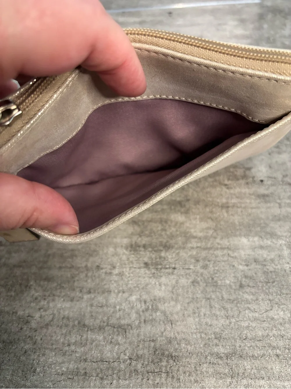 Coach Wristlet Wallet Champagne Shimmer Shiny With Hang Tag